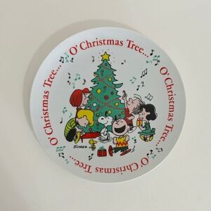 Vintage 70'S Peanuts O' Christmas Tree Decorative Plate Charles M.‎ Schulz